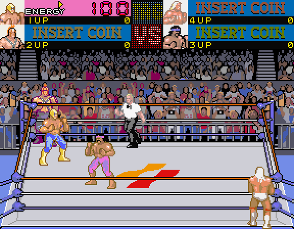 Main Event, The Arcade Screenshot: Wrestling start...