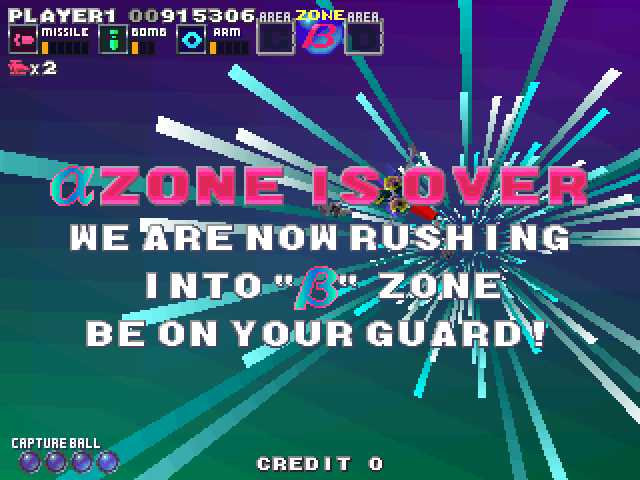 G Darius Ver.2 Arcade Screenshot: Be on your guard!