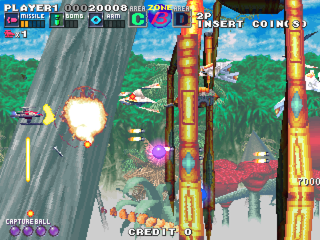 G Darius Ver.2 Arcade Screenshot: The next zone begins...
