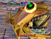G Darius Ver.2 for Arcade - Warning! A huge battleship - Eclipse Eye - is approaching fast.