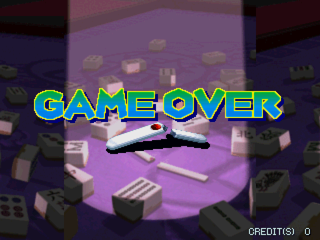 Tel Jan Arcade Screenshot: Game over.