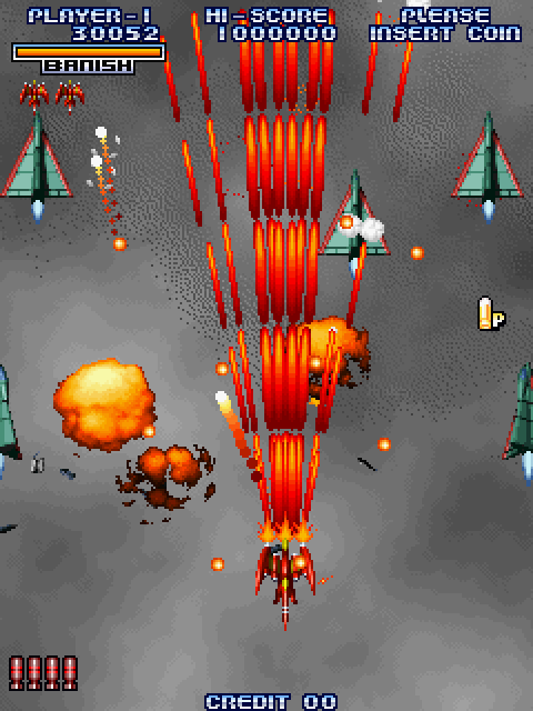 Cyvern: The Dragon Weapons Arcade Screenshot: Blasting a few smaller enemies...