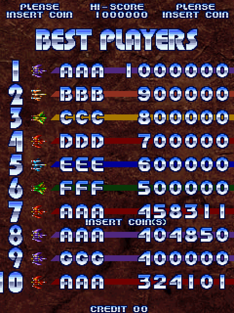Cyvern: The Dragon Weapons Arcade Screenshot: Game over.