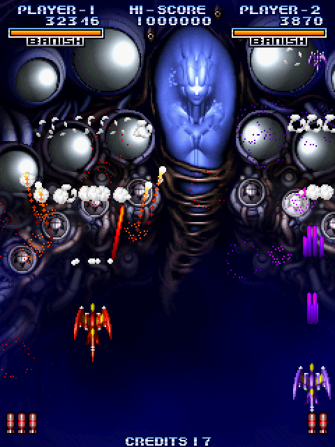 Cyvern: The Dragon Weapons Arcade Screenshot: Things look calm right now, but that probably won't last...