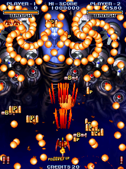 Cyvern: The Dragon Weapons Arcade Screenshot: This looks tricky! You need to be quick, or at least have a few extra quarters ready...
