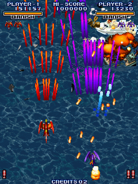 Cyvern: The Dragon Weapons Arcade Screenshot: Start of the next stage...
