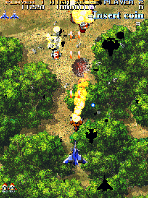 Sengeki Striker Arcade Screenshot: Game start.