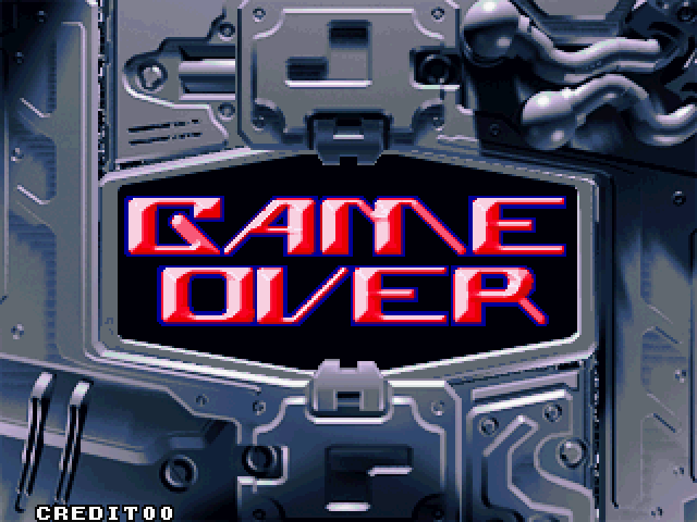 Sen-Know Arcade Screenshot: Game over.