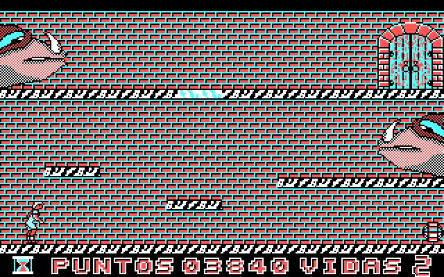 Skate Dragon IBM PC/Compatibles Screenshot: Those dragon heads are actually transporters.