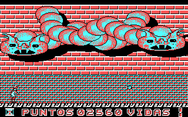 Skate Dragon IBM PC/Compatibles Screenshot: Try to reach the right side of the screen without getting hit...