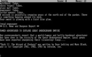 Zork II: The Wizard of Frobozz for IBM PC/Compatibles - A reappearance of the credits and copyright 