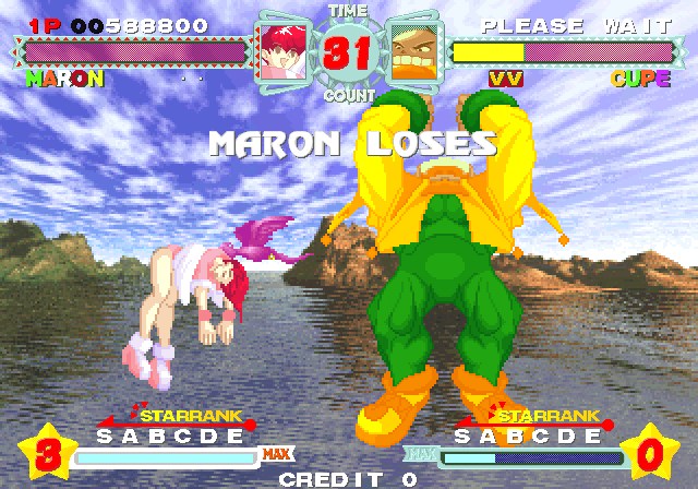 Astra Superstars Arcade Screenshot: I lost this round...