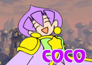 Astra Superstars for Arcade - Attract mode character introduction: Coco.