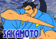 Astra Superstars for Arcade - Attract mode character introduction: Sakamoto.