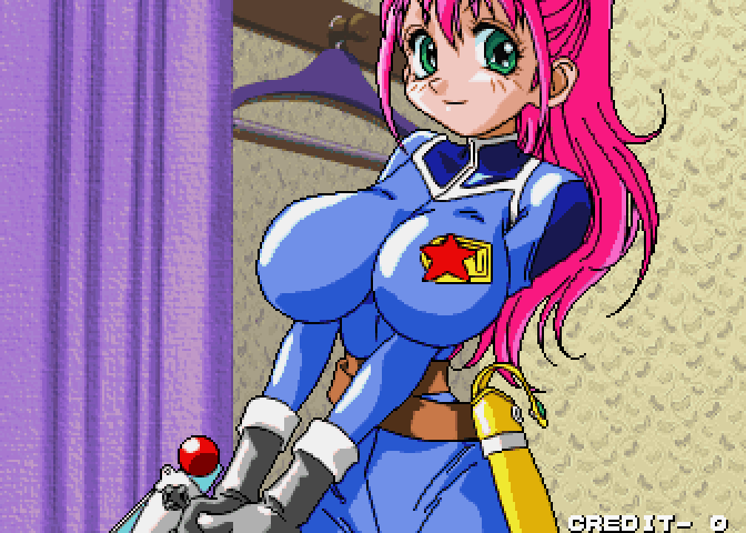 Pachinko Sexy Reaction Arcade Screenshot: Introducing the next outfit...the screen scrolls vertically.