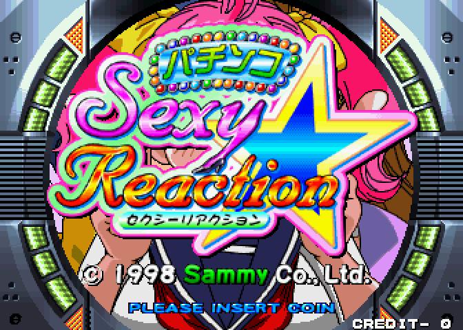 Pachinko Sexy Reaction Arcade Screenshot: Title screen.