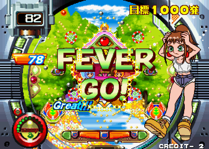Pachinko Sexy Reaction Arcade Screenshot: Fever Go!