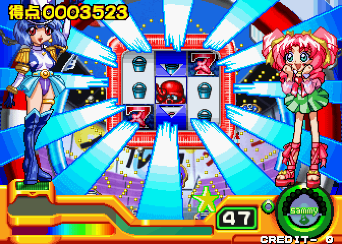Pachinko Sexy Reaction 2 Arcade Screenshot: Looking good so far...