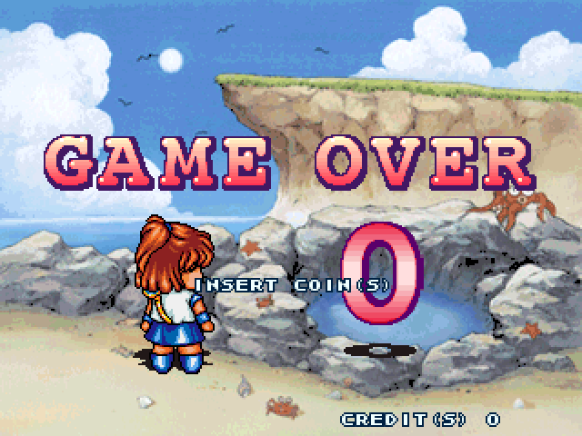 Puyo Puyo Sun Arcade Screenshot: Game over.