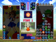 Puyo Puyo Sun for Arcade - The board starts to fill up...