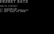 Desert Rats: The North Africa Campaign for IBM PC/Compatibles - Selecting some game options.