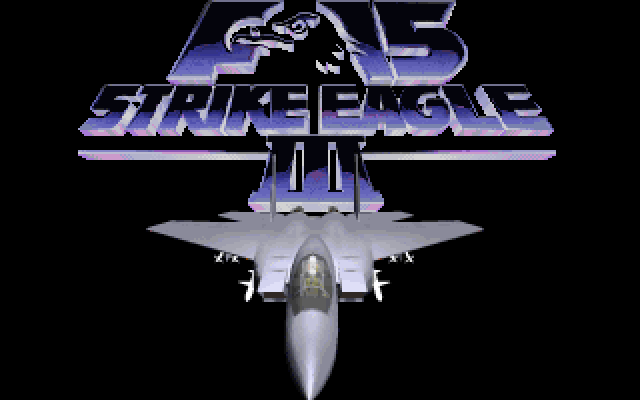 F-15 Strike Eagle III IBM PC/Compatibles Screenshot: Title screen.