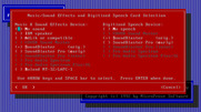 F-15 Strike Eagle III for IBM PC/Compatibles - Selecting a sound card.