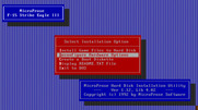 F-15 Strike Eagle III for IBM PC/Compatibles - Main setup menu.