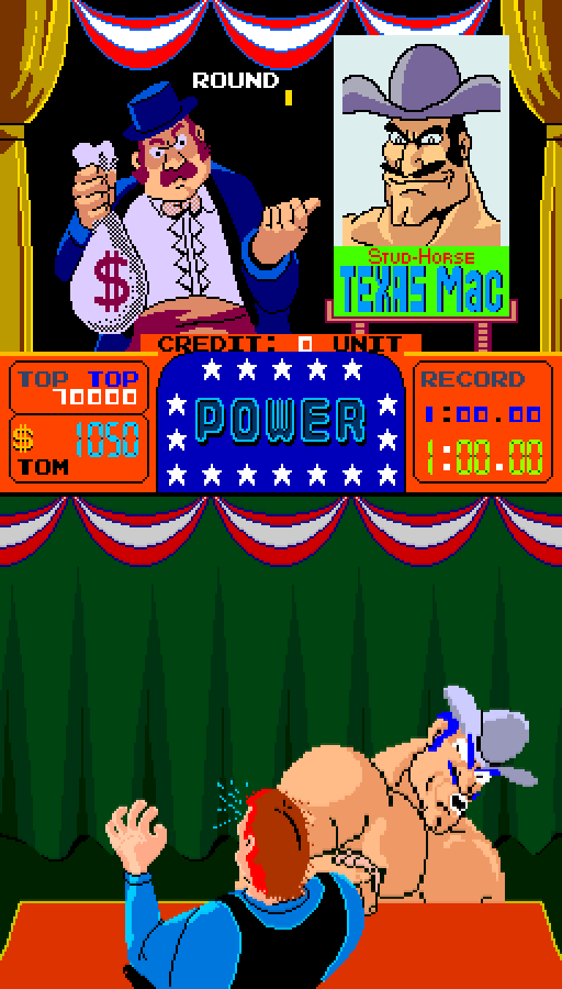 Arm Wrestling Arcade Screenshot: Oh no, I'm losing again!