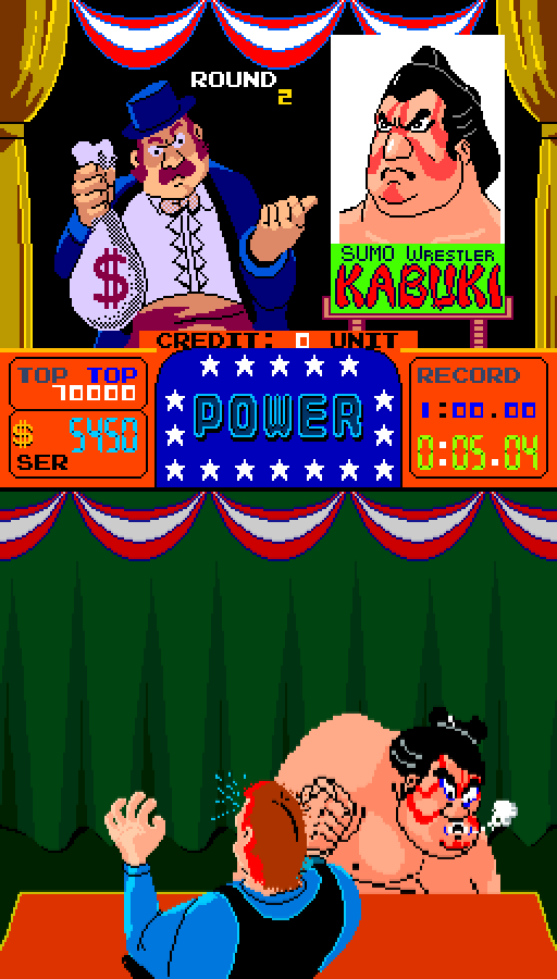 Arm Wrestling Arcade Screenshot: This will be a tough fight...