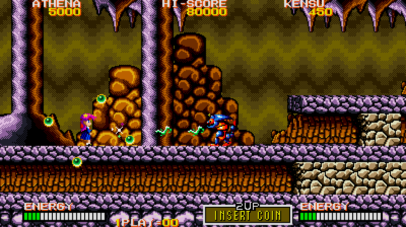Psycho Soldier Arcade Screenshot: Level three begins!