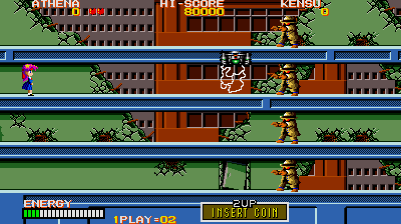 Psycho Soldier Arcade Screenshot: Game start.