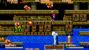 Psycho Soldier for Arcade - Water geysers are deadly; avoid them!