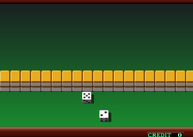 Super Real Mahjong P7 Arcade Screenshot: Roll the dice...