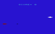 Pandemonium for Commodore VIC-20 - The saucer moves vertically from top to bottom on the screen.