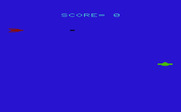 Pandemonium for Commodore VIC-20 - Firing at the saucer!