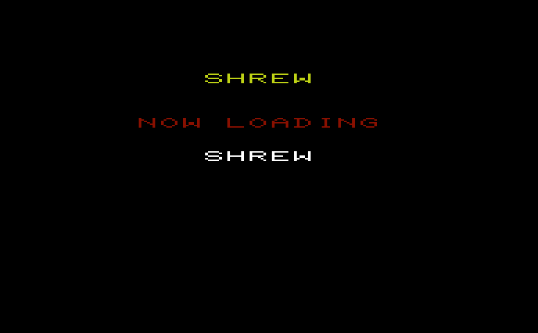 Shrew Commodore VIC-20 Screenshot: Loading screen.