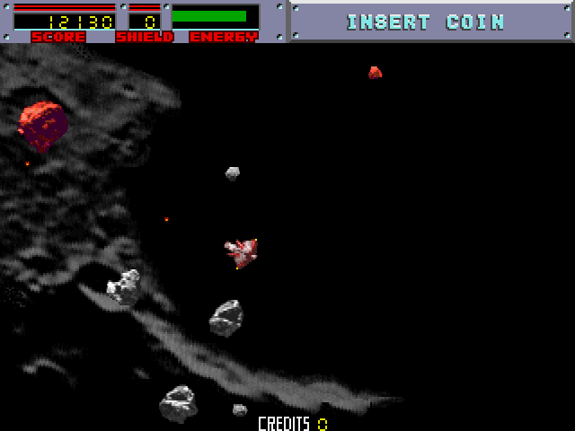 Blasteroids Arcade Screenshot: The sectors become progressively more difficult.