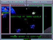 Blasteroids for Arcade - Game over; continue?
