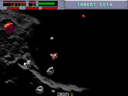 Blasteroids for Arcade - The sectors become progressively more difficult.
