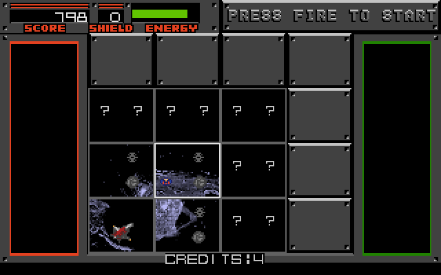 Blasteroids IBM PC/Compatibles Screenshot: Sector map.