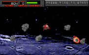 Blasteroids for IBM PC/Compatibles - Large asteroids split into two when shot...