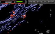 Blasteroids for IBM PC/Compatibles - A craft approaches; shoot it for a bonus item!