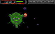 Blasteroids for IBM PC/Compatibles - The first end of level boss...