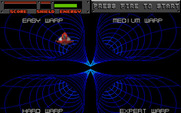 Blasteroids for IBM PC/Compatibles - Choose a warp level to begin the game.
