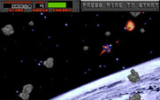 Blasteroids for IBM PC/Compatibles - The opponents and number of asteroids vary by sector.