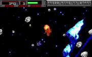 Blasteroids for IBM PC/Compatibles - Shooting this craft releases a bonus item...