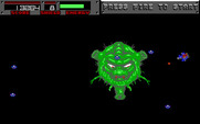 Blasteroids for IBM PC/Compatibles - The first end of level boss...