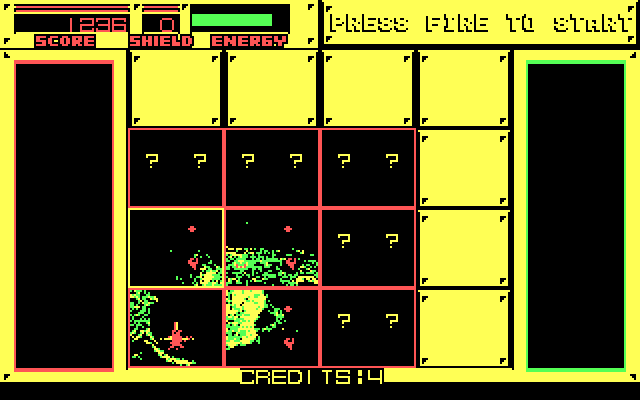 Blasteroids IBM PC/Compatibles Screenshot: Here's the sector map.