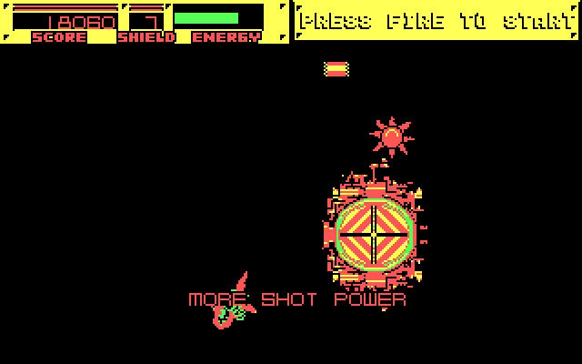 Blasteroids IBM PC/Compatibles Screenshot: Picked up a bonus item!